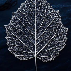 Anatomía de hoja en negro