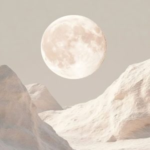 Luna llena en blanco